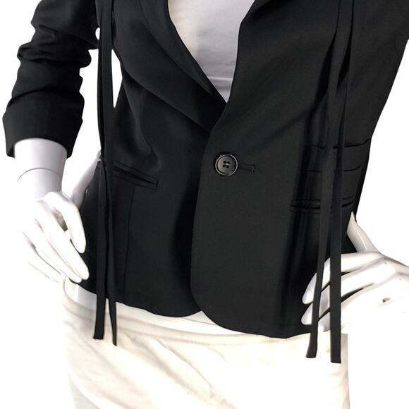 Jelly Garcia Womens Size XS Blazer Jacket One Button Partial Lining Lapel Straps - Picture 3 of 16